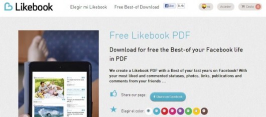 Likebook una opción de tener tus mejores momentos Facebook en un PDF