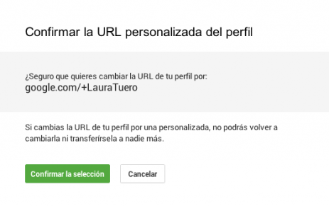 Google Plus verificar URL