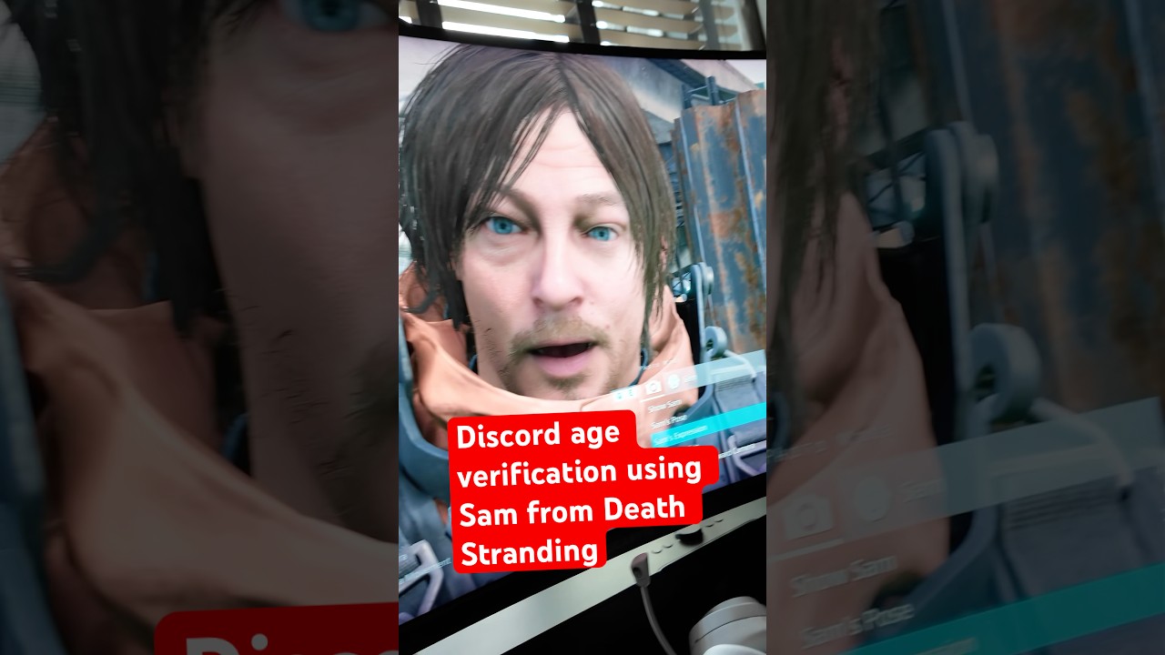 Discord age verification using Sam from Death Stranding | #discord