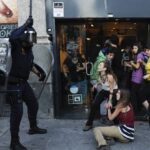 Acampadasol y carga policial
