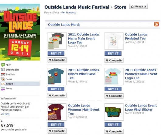 tienda facebook outsidelands