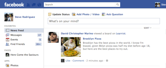 Learnist facebook