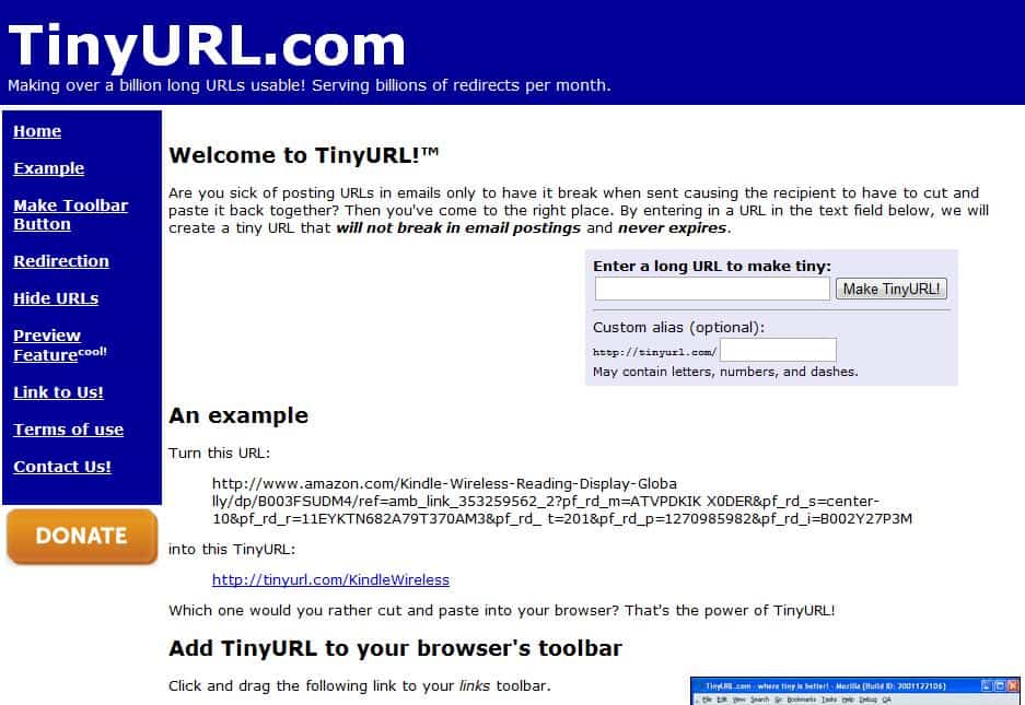 tinyurl Redes Sociales