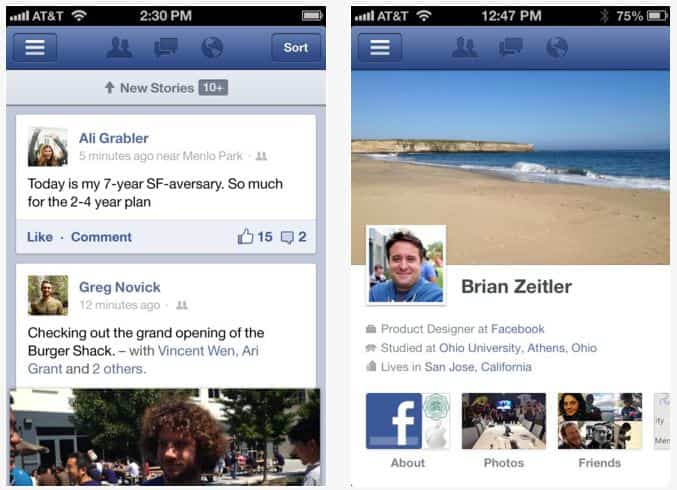 Facebook iOS 5.0