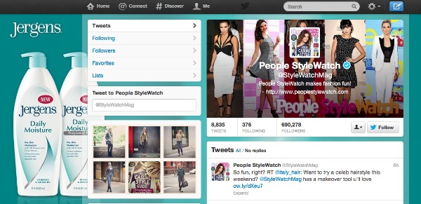 Times utiliza su página de Twitter para vender publicidad