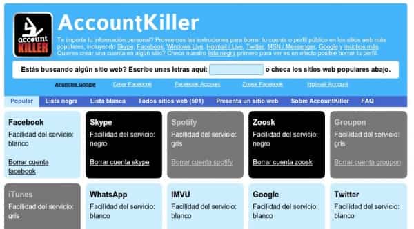 Account Killer: una herramienta que elimina cualquier rastro que dejaras en internet