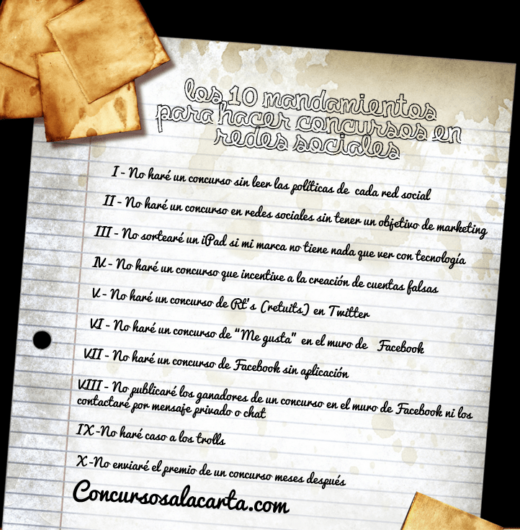 10 mandamientos concursos sociales