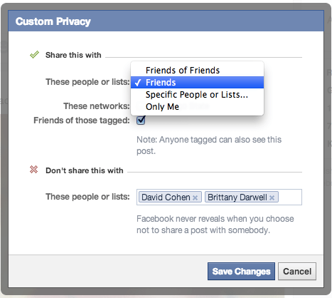 control post en Facebook