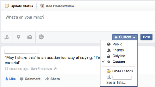 control de post en Facebook