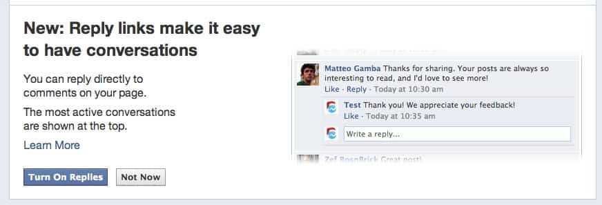 replies facebook