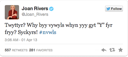 Twitter April fool