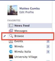 Browse Facebook