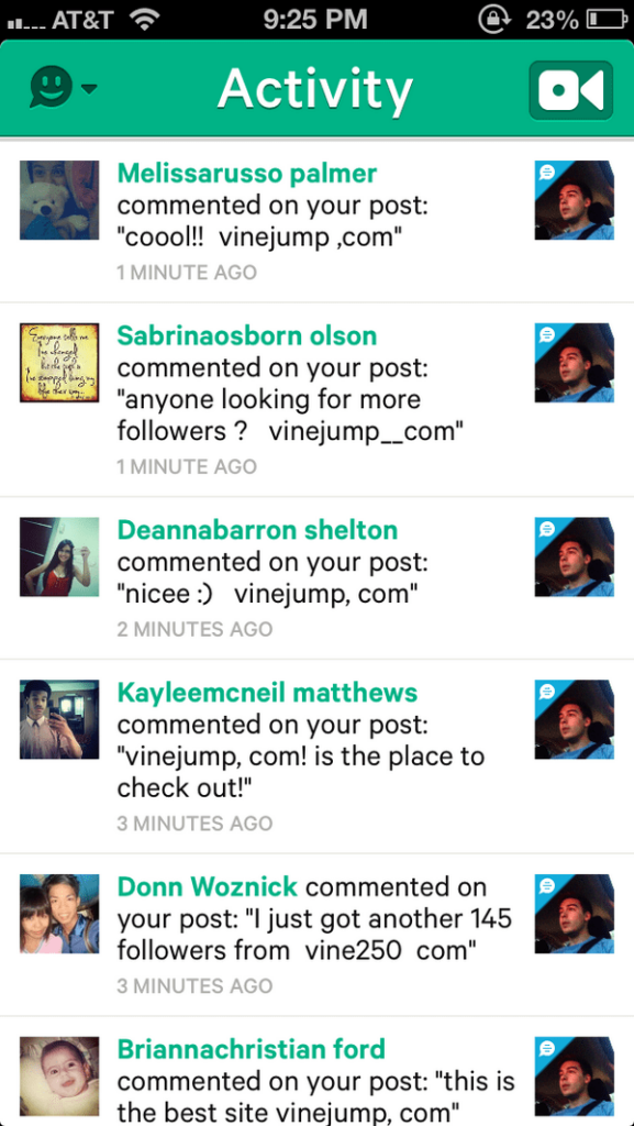 spam vine