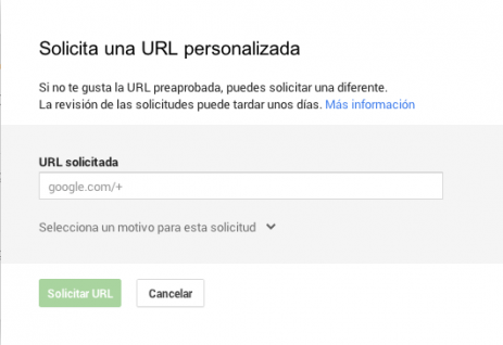 cambiar URL google plus