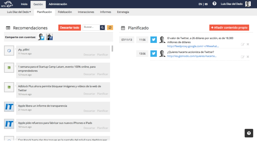 herramienta content curator