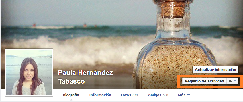 cómo eliminar el historial de facebook 2