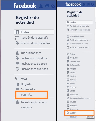 cómo eliminar el historial de facebook ver más buscar