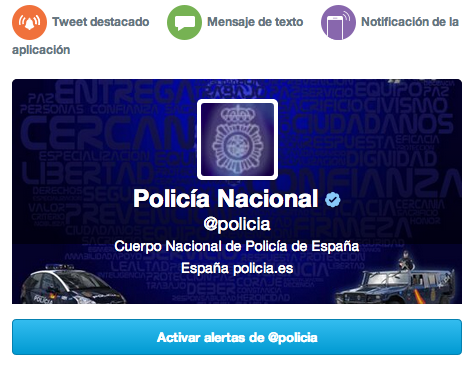 twitter alerts españa policia