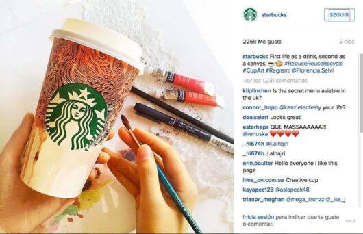 foto original de envase de starbucks