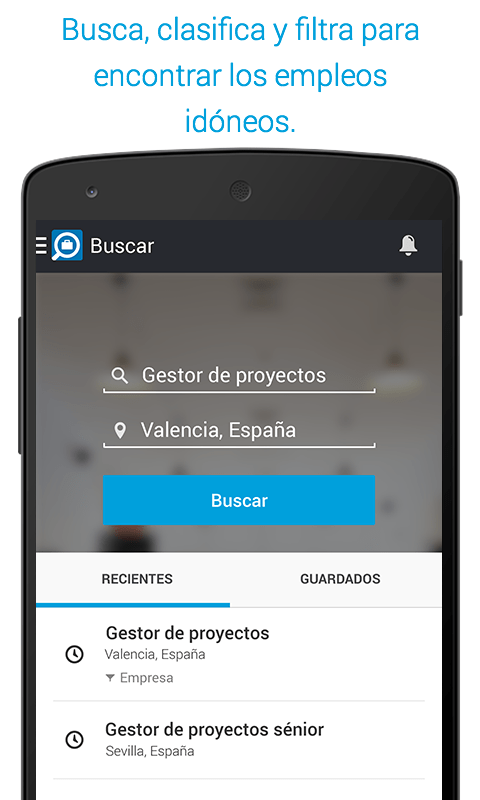 móvil utilizando Job Search