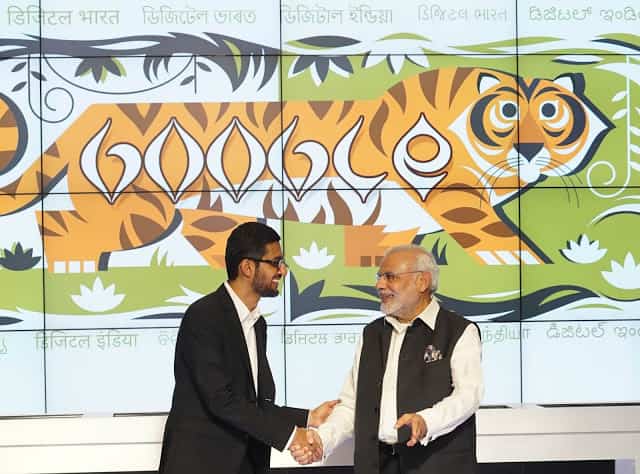 acuerdo entre Narendra Modi y Sundar Pichai