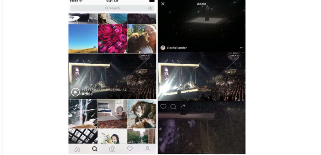 canales de eventos de Instagram