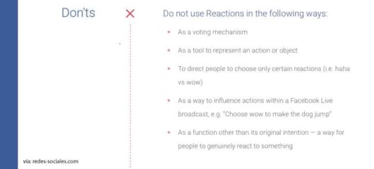 reacciones facebook prohibido live videos