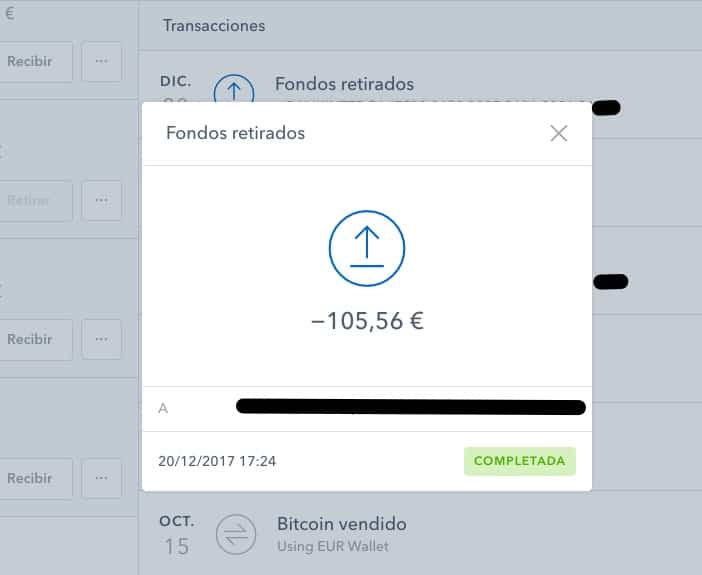 transferencia euros coinbase