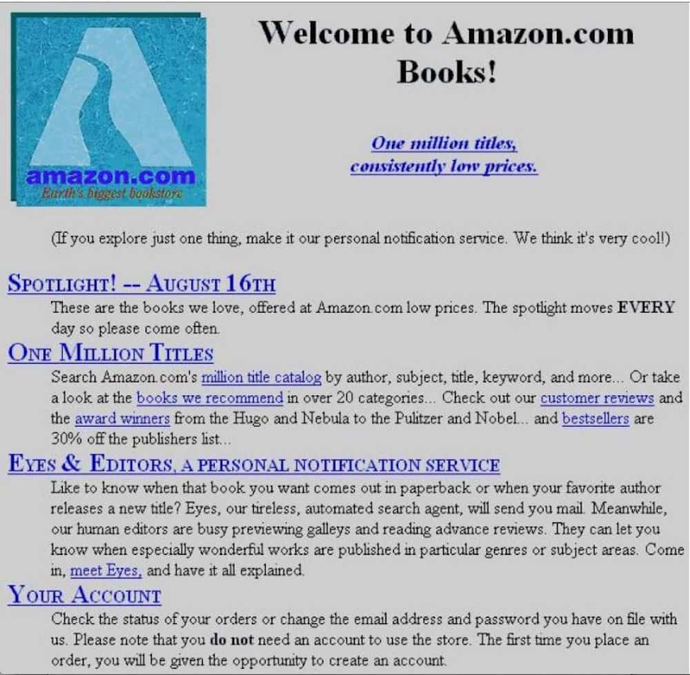 Web Amazon.com 1995