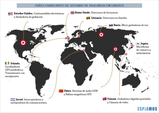 mapa paises g9 espiamos