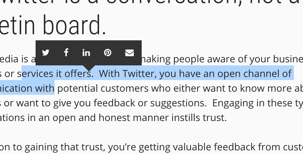 highlight and share
