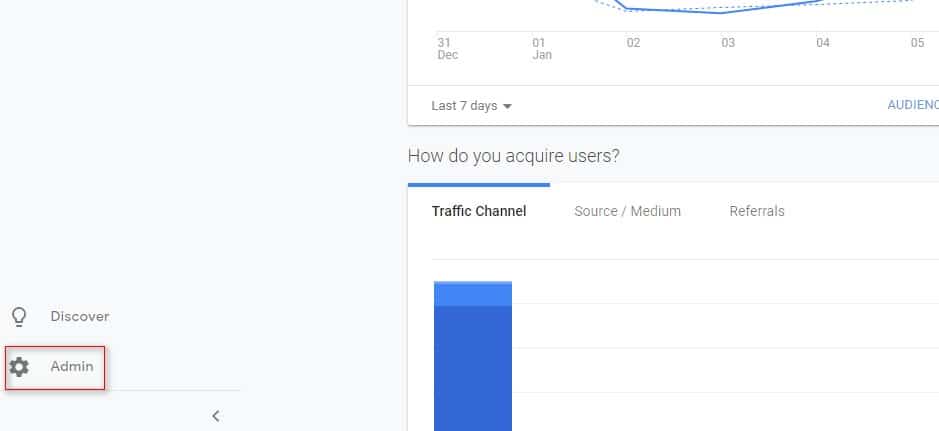 admin google analytics