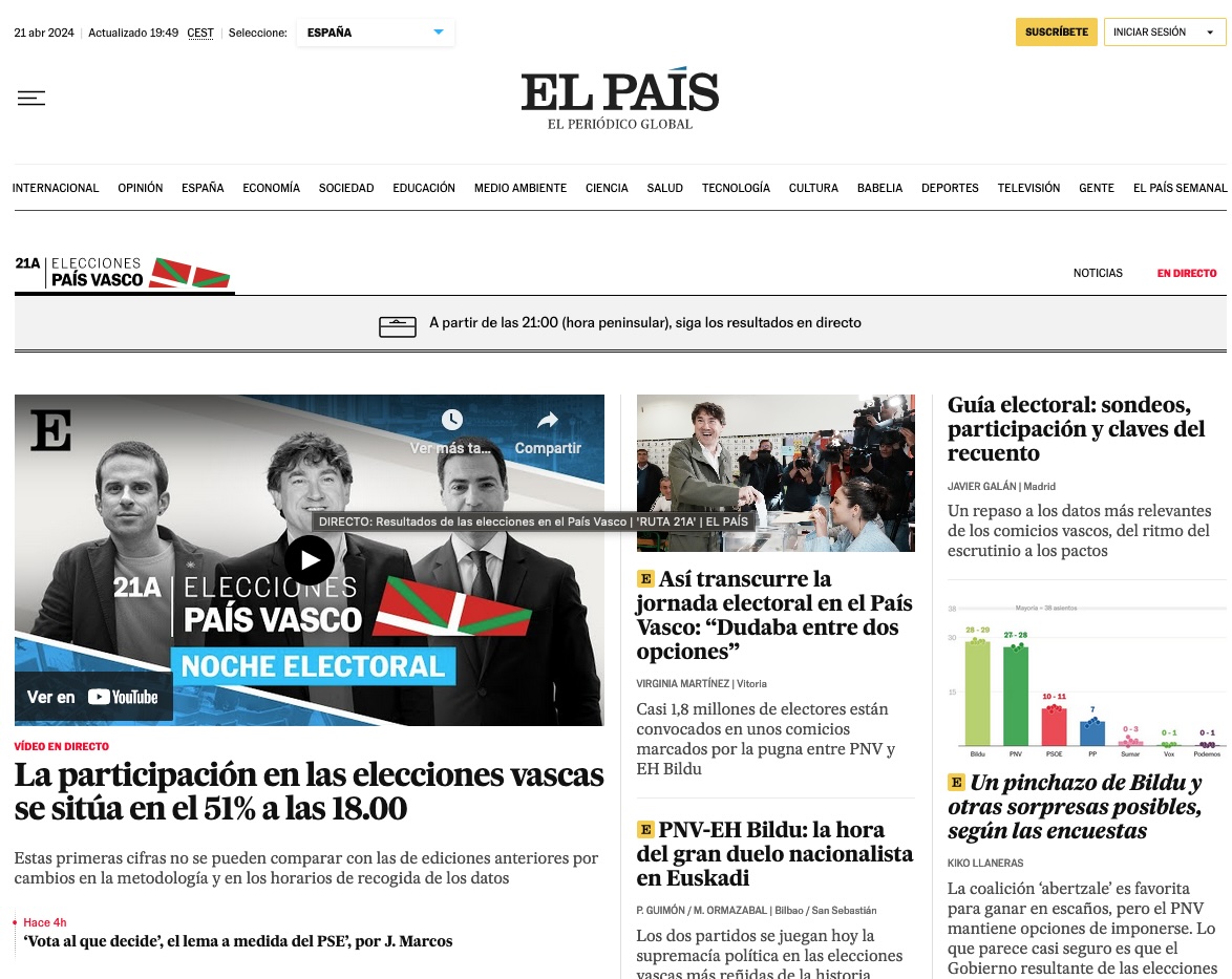 Historia de "El País": Cuatro décadas de periodismo en España - Redes ...