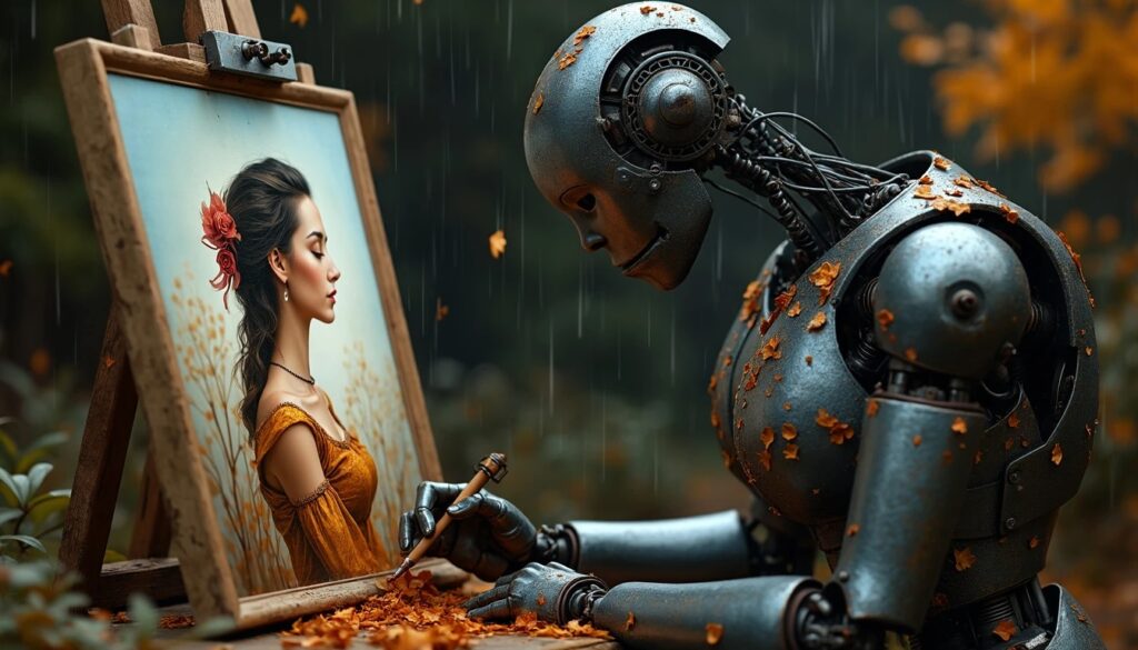 El arte de la Inteligencia Artificial: Adaptación y reflexión en la era de la creatividad autómata 1 robot artista