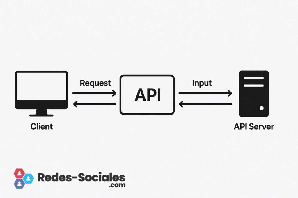 ¿Qué es un API y por qué está en casi todo lo que haces en internet? 1 api diagram