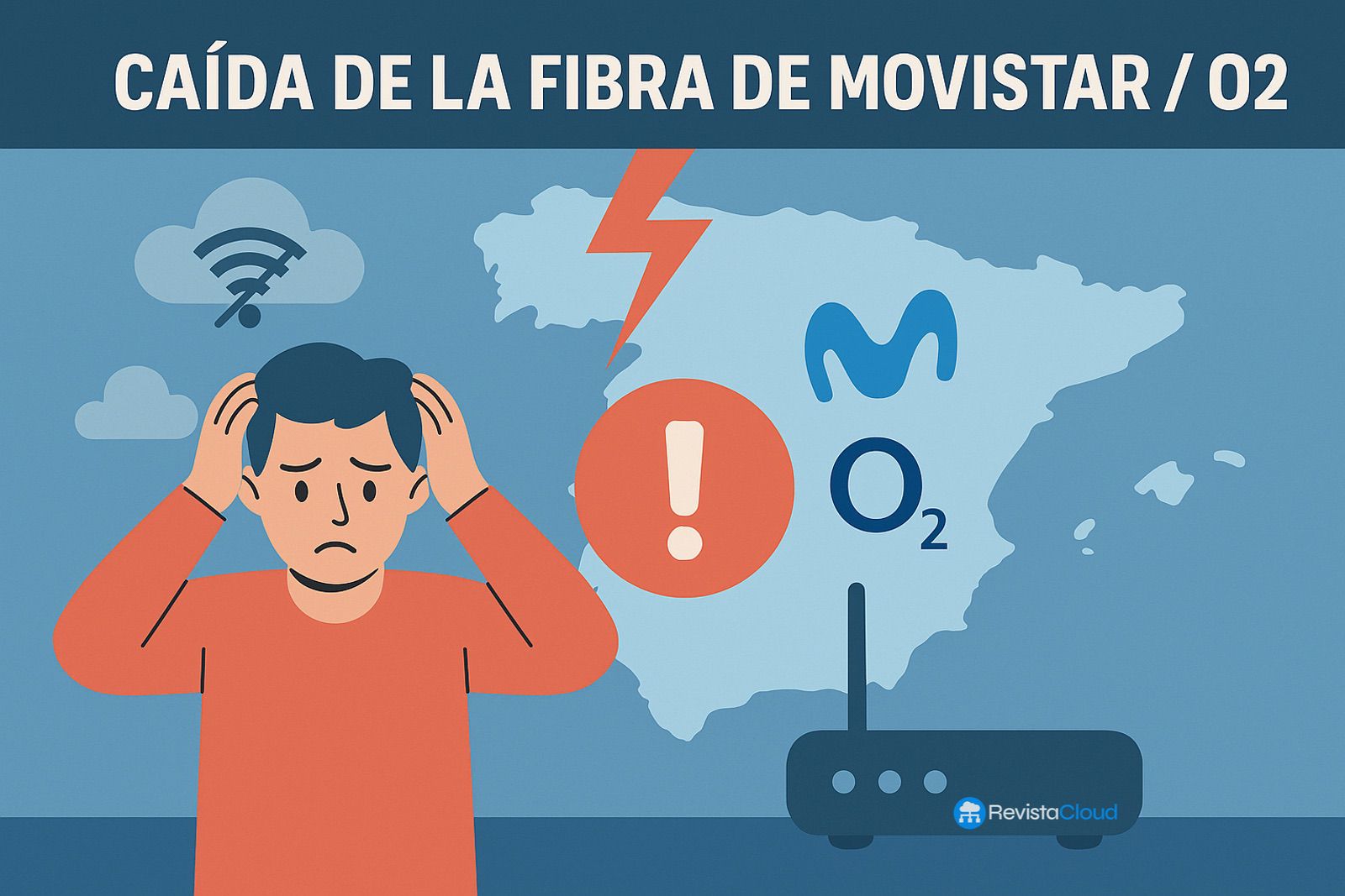 Una actualización en la red de Movistar y O2 provoca una caída masiva en el servicio de fibra en varias regiones de España