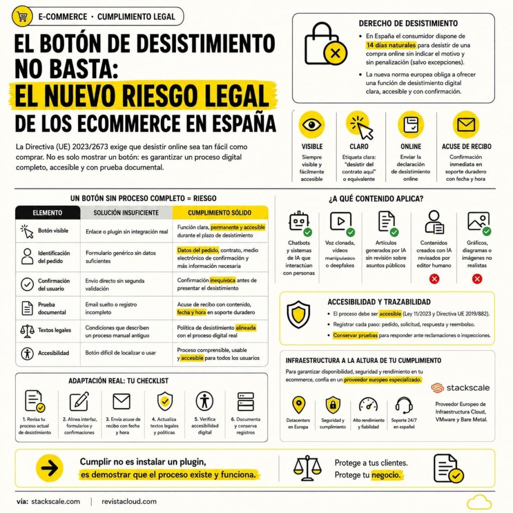 El botón de desistimiento no basta: el nuevo riesgo legal de los ecommerce en España 1 ecommerce boton desistimiento