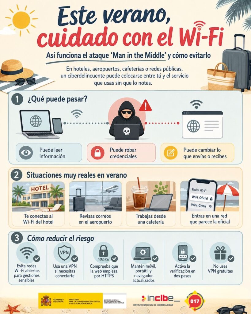 El Wi-Fi gratis puede ser una trampa: consejos para conectarse con seguridad en vacaciones 1 cuidado verano wifi