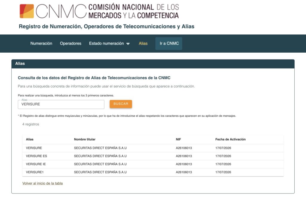 La CNMC estrena un buscador para saber quién está detrás de un SMS 1 comprobar alias sms movil