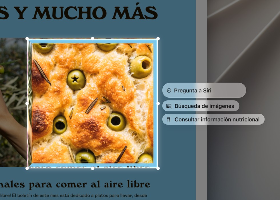 Siri AI llega en español: redacta mensajes a medida y se apoya en Gemini 2 Un usuario selecciona parte de una imagen y pregunta a Siri AI por ella en el Mac