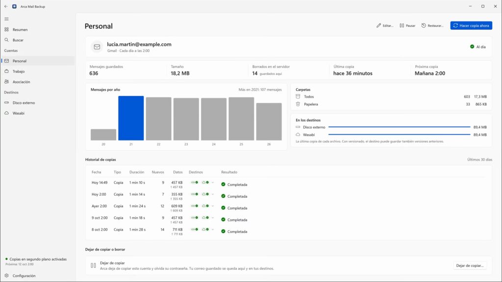 Arca Mail Backup quiere que tu correo siga siendo tuyo, incluso si cambias de proveedor 1 arca mail backup account es